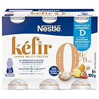 Nestlé kéfir sabor multifrutas 0% 6 x 100 ml