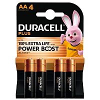 Duracell pila plus pow boost AA 4 ud