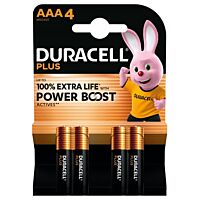 Duracell pila plus pow boost AAA 4 ud