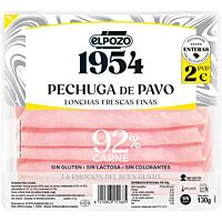 ElPozo 1954 pechuga de pavo lonchas finas 120 g