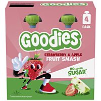 Goodies snack sabor manzana y fresa 4 x 100 g