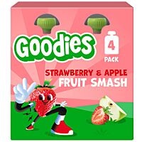Goodies snack sabor manzana y fresa 4 x 100 g
