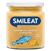 Smileat tarrito de bacalao y verduras 230 g