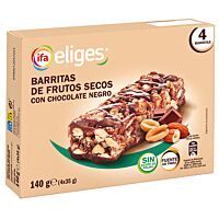 Ifa Eliges barrita con frutos secos y chocolate negro 4 x 35 g