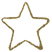 Mica adorno estrella dorada 25 cm