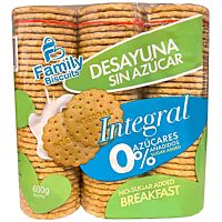 Family Biscuits galletas maria integral 0 % 600 g