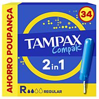 Tampax tampones compak regular 34 ud