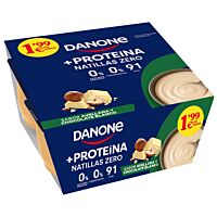 Danone natillas con proteina de chocolate blanco y avellana 4 x 120 g
