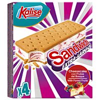 Kalise helado sándwich cheesecake y frutos del bosque 4 x 260 g