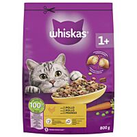 Whiskas pienso para gatos adultos sabor pollo 800 g