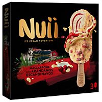 Nuii helado de mascarpone con arándanos rojos 3 x 90 ml