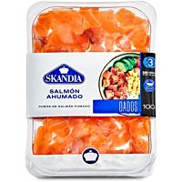 Skandia dados de salmón ahumado 100 g