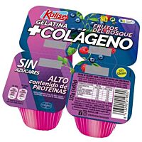 Kalise gelatina más proteína sin azúcar sabor frutos del bosque 4 x 93 g