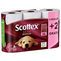 Scottex papel higiénico tipo seda acolchado 6 ud