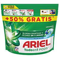 Ariel detergente en cápsulas original 23 + 12 lv