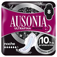 Ausonia compresas ultrafinas para noche 8 ud