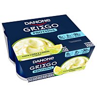 Danone griego con proteína sabor lima y limón 4 x 110 g