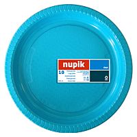Nupik plato azul turquesa opaco 22 cm 10 uds.