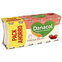 Danacol 0 % azúcares añadidos sabor fresa 12 x 100 g