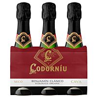 Codorníu cava benjamín seco pack 3x20 cl