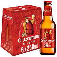 Cruzcampo cerveza pilsen botella 6 x 25 cl