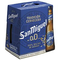 San Miguel cerveza 0,0 % 6 x 25 cl