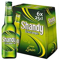 Cruzcampo Shandy cerveza sabor limón botella 6 x 25 cl