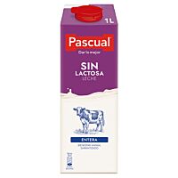 Pascual leche entera sin lactosa 1 l