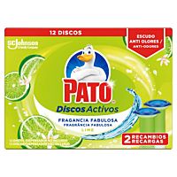 Pato limpiador Wc discos activos lima 2 ud