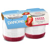Danone yogur original con fresas pack 2x135 g