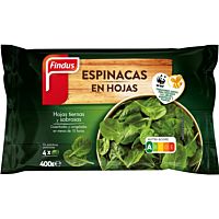 Findus espinacas en hojas 400 g