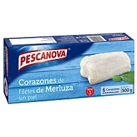 Pescanova corazones de merluza sin piel 500 g
