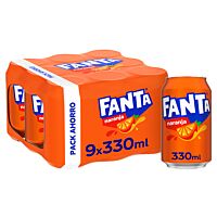 Fanta refresco de naranja 9 x 33 cl