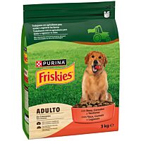 Purina Friskies pienso para perro adulto de carne con cereales y verduras 3 kg