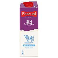 Pascual leche semidesnatada sin lactosa 1 l