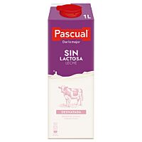 Pascual leche desnatada sin lactosa 1 l