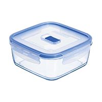 Luminarc tupper hermético vidrio cuadrado pure box 13 x 13 x 6 cm