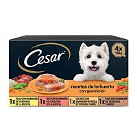 César perro multi recetas huerta 4 x 150 g
