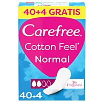 Carefree protegeslip transpirable cotton 40+4 uds.