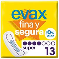 Evax compresa fina y segura sin alas maxi 13 ud