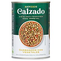 Calzado garbanzos con vegetales con aceite de oliva 400 g