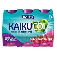 KaikuCol yogur bebible de frambuesa 0% pack 6x65 ml