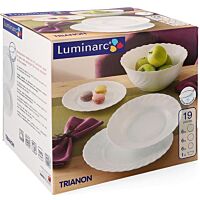 Luminarc vajilla trianon blanco 19 piezas