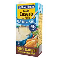 Gallina Blanca caldo casero de pollo bajo en sal 100 % natural 1 l