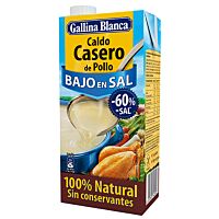 Gallina Blanca caldo casero de pollo bajo en sal 100 % natural 1 l