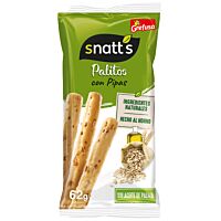Grefusa Snatts palitos con pipas de girasol y aceite de oliva 62 g
