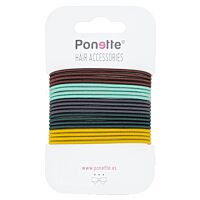 Ponette goma metálica pequeña 10 ud