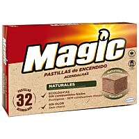 Magic pastillas enciende fuegos naturales 32 ud