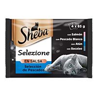 Sheba gato pescado en salsa 4 x 85 g