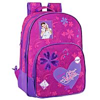 Mochila violetta con corazonones
